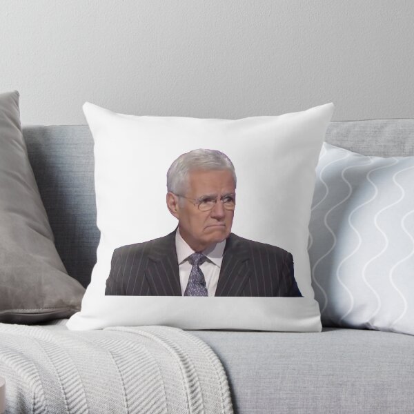 Alex Trebek is a gift to this world Throw Pillow