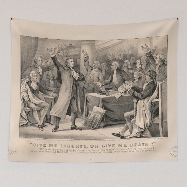 Item preview, Give Me Liberty of Give Me Death Patrick Henry March 23rd, 1775 designed and sold by allhistory.