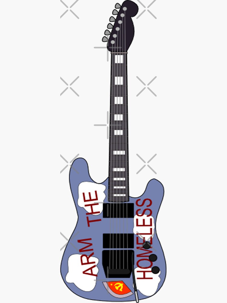 Thumbnail 3 of 3, Sticker, Tom Morello Arm the Homeless Guitar designed and sold by Pam069.