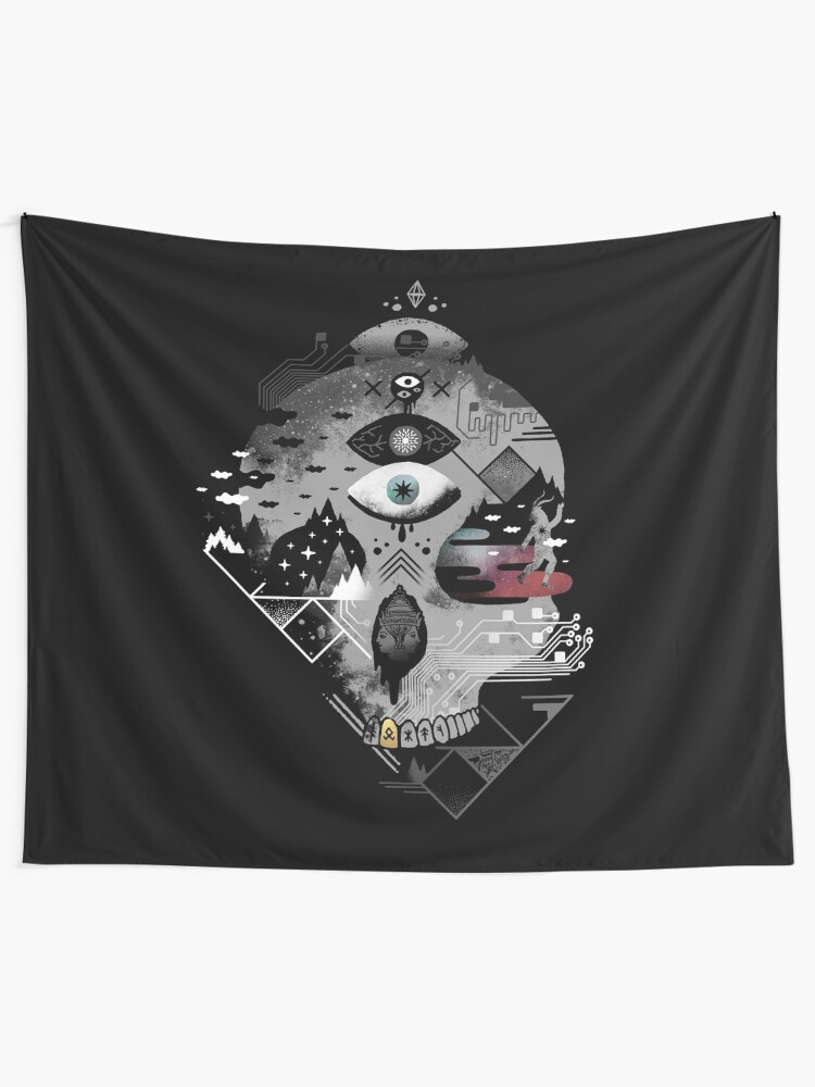 Alternate view of Old Gods, New Demons Tapestry