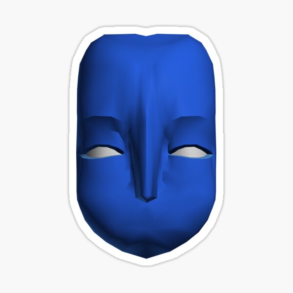 3D Blue Skinned Face Sticker