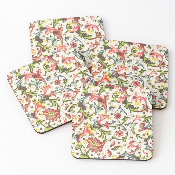 Item preview, FLORENTINE RENAISSANCE FLORAL Colorful Flower Swirls,Fruits, Leaves designed and sold by BulganLumini.