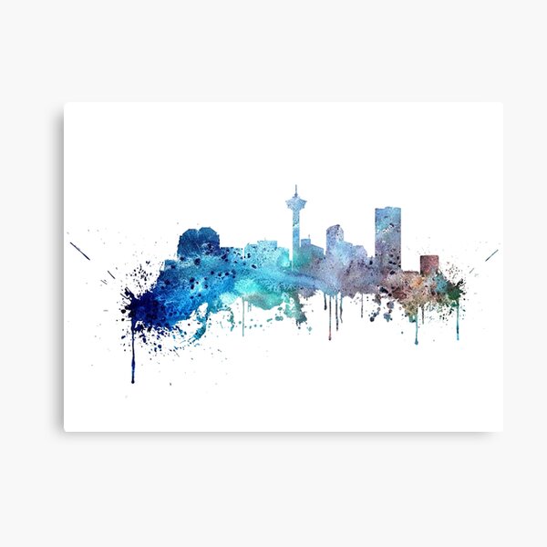 Calgary Skyline Canvas Prints Redbubble