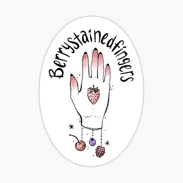 Berry Stained Fingers Logo Sticker