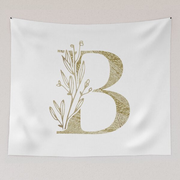 Item preview, Letter B Alphabet Initial Monogram Gold Floral designed and sold by Bunnyfuncake.