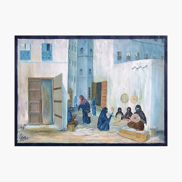 Symbols on the wall (4) - mural in old Al Mukalla Photographic Print