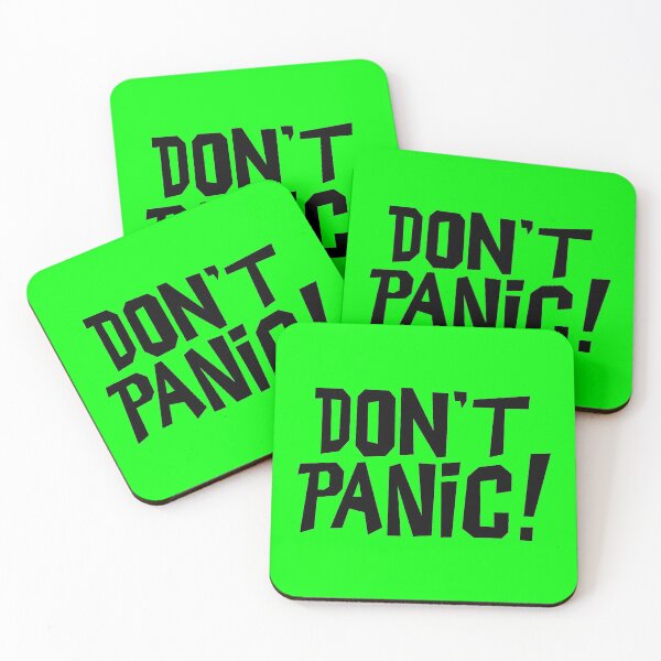 Item preview, NDVH Don't Panic - Green 2 H2G2 designed and sold by Nik’s T-Shirts.
