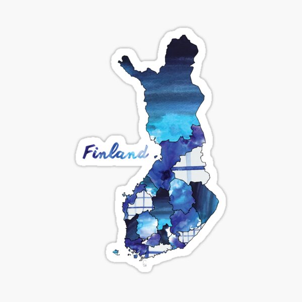 Watercolor Countries - Finland Sticker