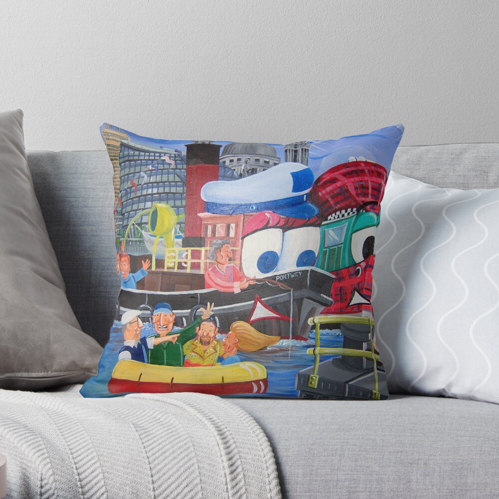 Tuffy and Portwey Throw Pillow