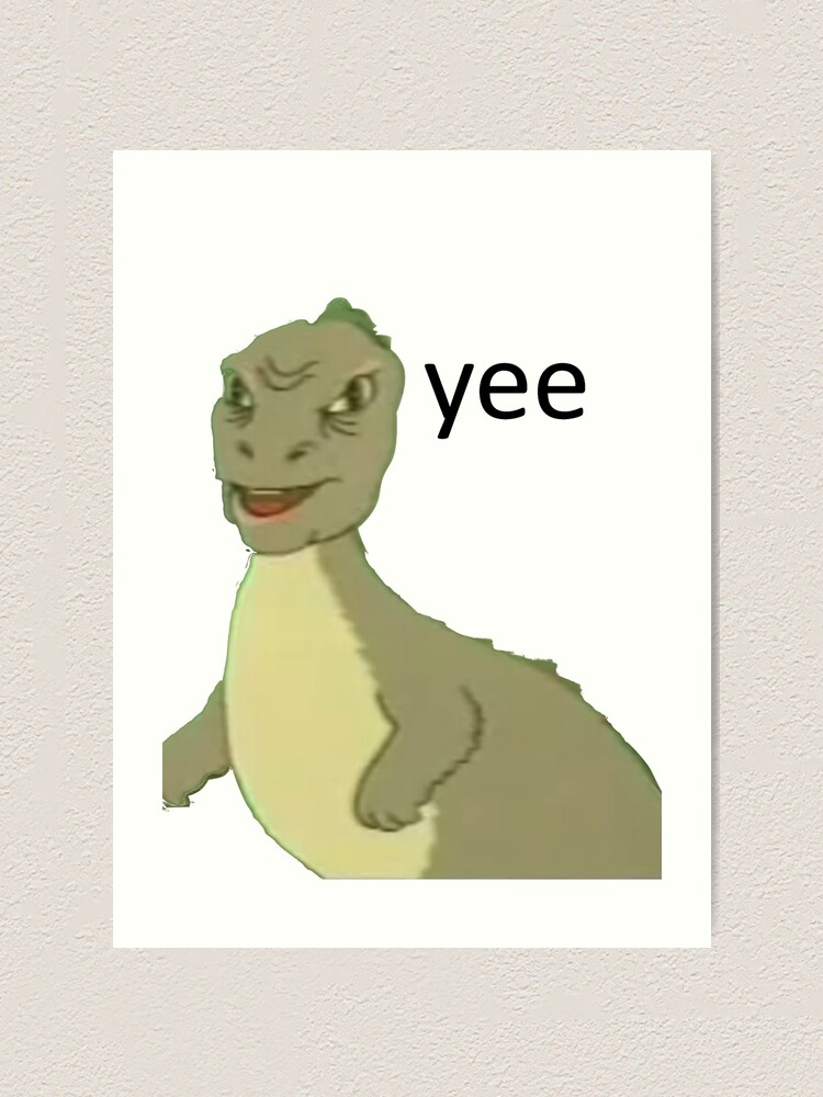 "Yee [dinosaur maym ^)] (version 1, video quality, black text)" Art