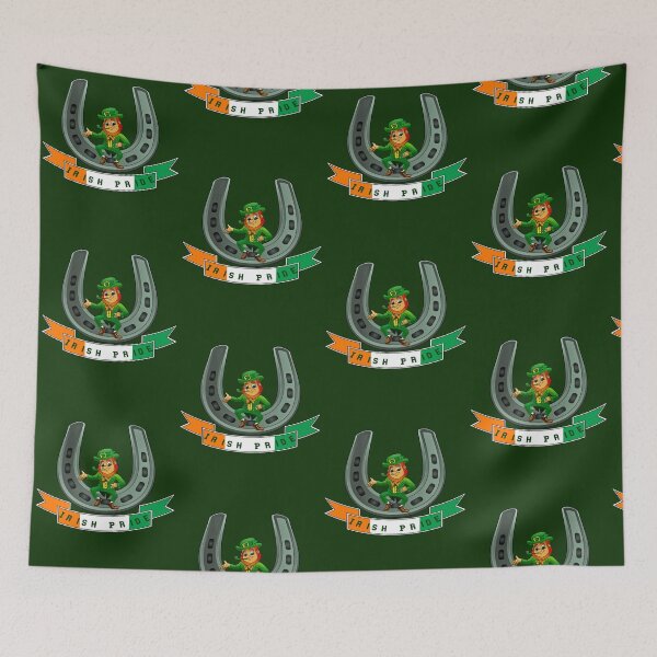 Aperçu de l'œuvre  Cadeaux St. Patricks Irish Pride Good Luck Leprechaun créée et vendue par walkingrock.