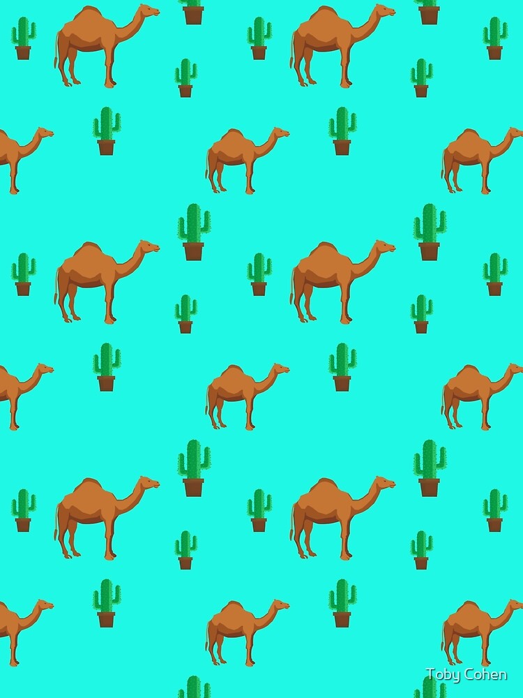 Download "Camel and Cactus Pattern" T-shirt by GreenCheeta | Redbubble