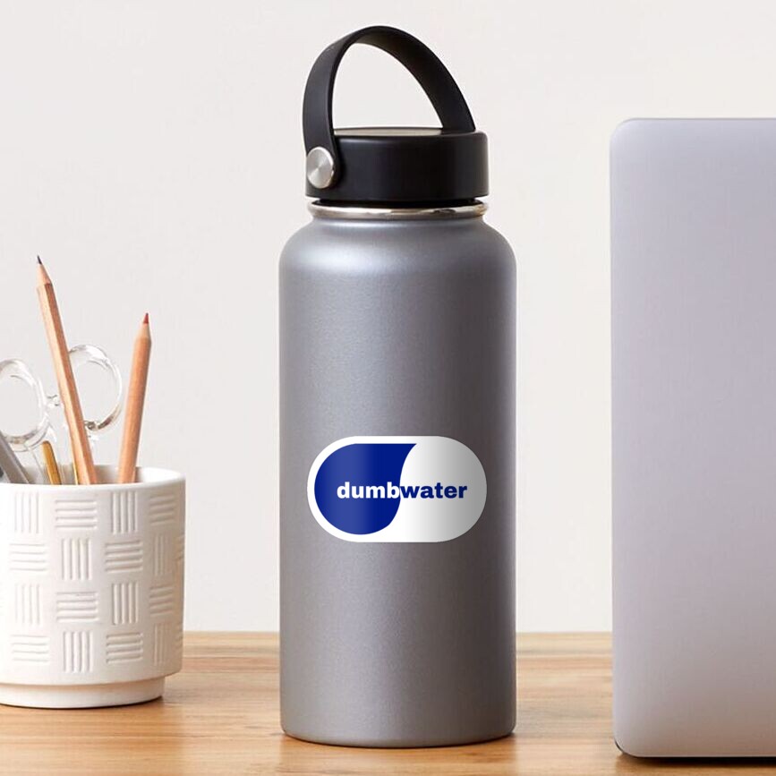 dumb water smart water logo Sticker