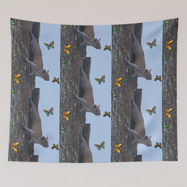 Item preview, Squirrel Chasing Butterflies designed and sold by kristalcurt.