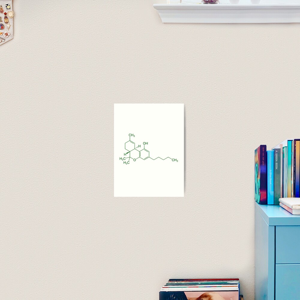 "THC Molecule (Green)" Art Print For Sale By Squidcase | Redbubble