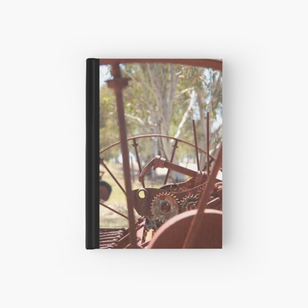 Rusting farm equipment Hardcover Journal