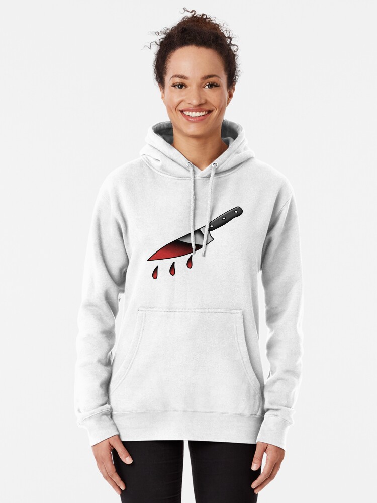 Gothic knife blood' Unisex Two-Tone Hoodie