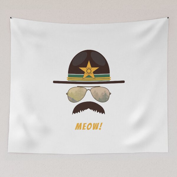 Item preview, Cop-Stache Cop Humor For Cat Lovers designed and sold by superkev1503.