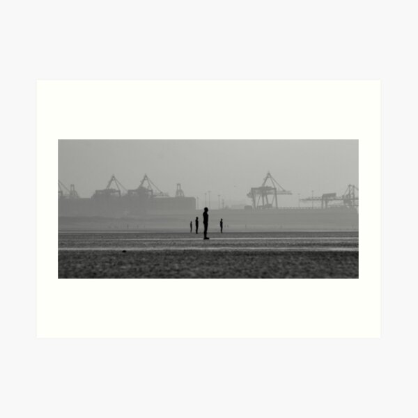 Iron men, Crosby towards Liverpool Art Print