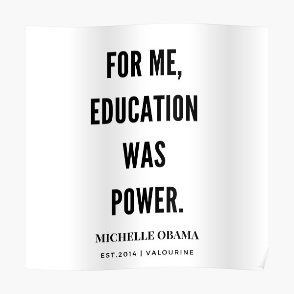 Michelle Obama Feminist Quotes Poster By Chiacreative Redbubble