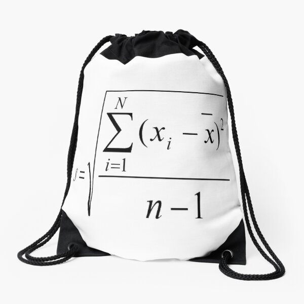 Sample Standard Deviation #Sample #Standard #Deviation #SampleStandardDeviation #StandardDeviation #Statistics #Mathematics #analysis #interpretation #presentation #data #scientific #industrial Drawstring Bag