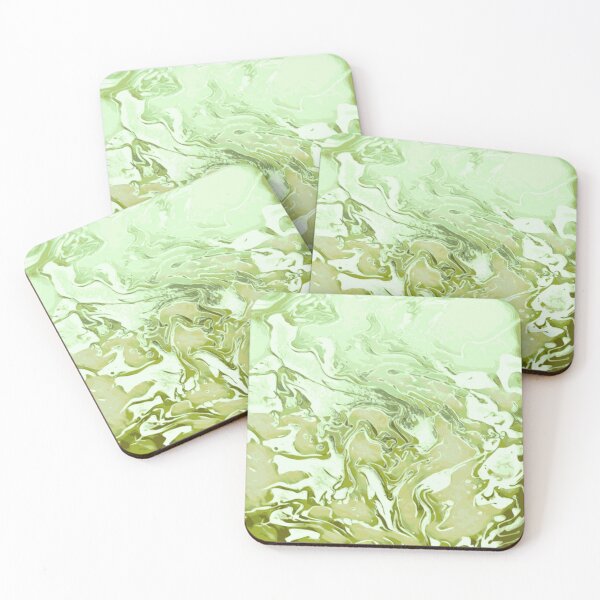 Item preview, Pear - green grey white and beige abstract swirls designed and sold by JaycraveDesigns.