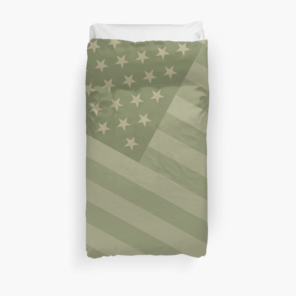 Camo Sternenbanner - USA Flagge militärische Camouflage Farben Bettbezug