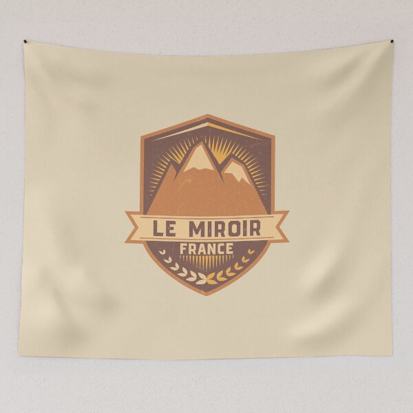 Aperçu de l'œuvre Insigne de montagne rétro France Le Miroir créée et vendue par dk80.