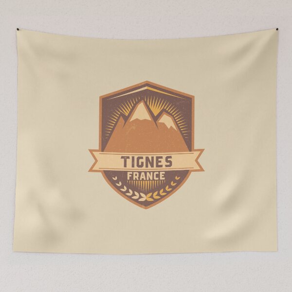Item preview, Tignes France Retro Mountain Badge designed and sold by dk80.