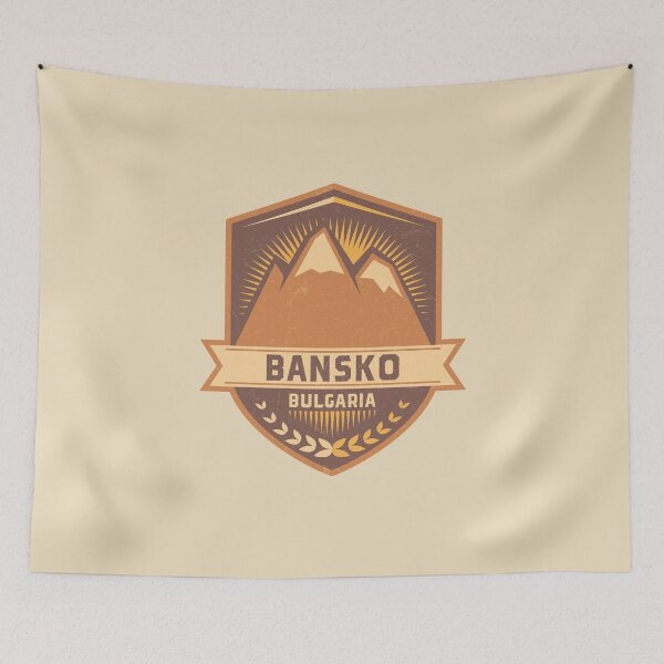 Item preview, Bansko Bulgaria Retro Mountain Badge designed and sold by dk80.