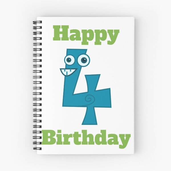 Item preview, Happy 4th Birthday, Happy fourth Birthday for boys or girls  designed and sold by marosharaf.