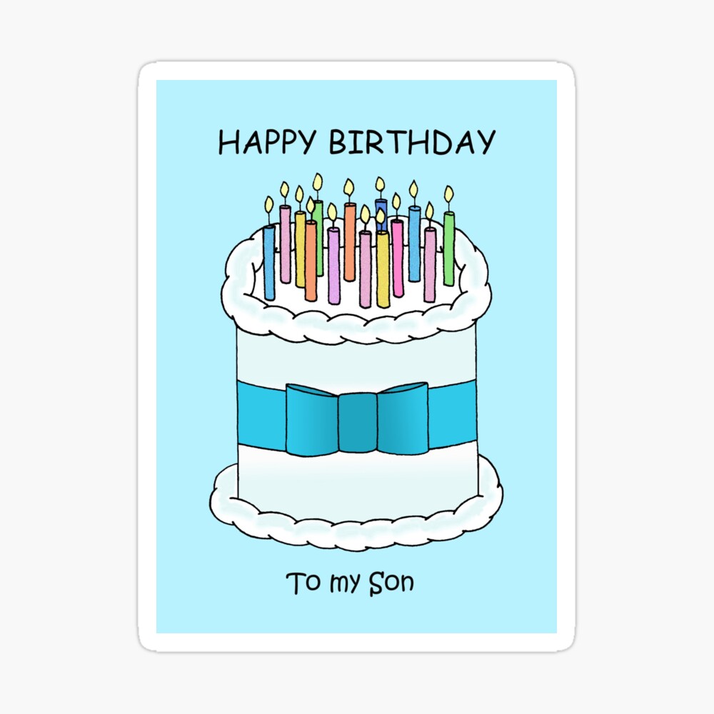 Amazon.com: Clintons: Son Giant Birthday Cake Birthday Card, 11x15cm :  Grocery & Gourmet Food