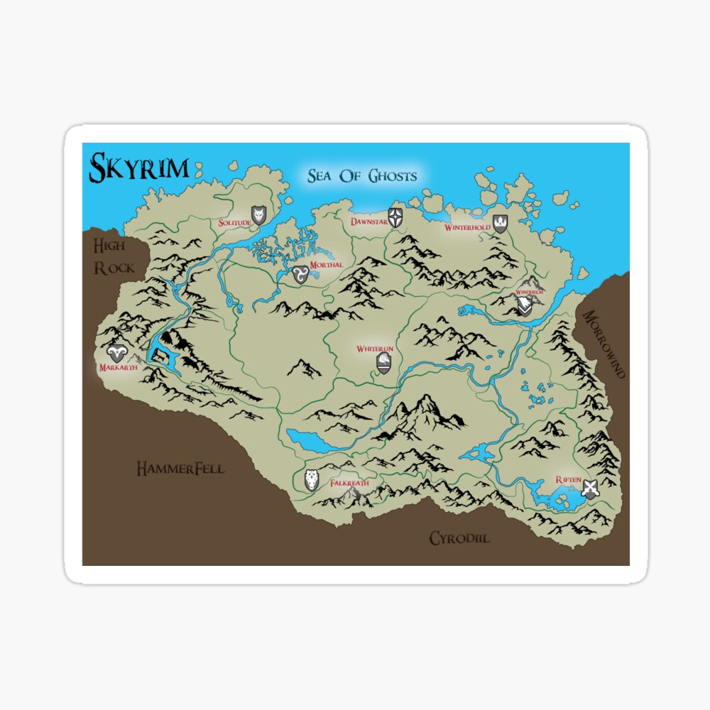 map of skyrim