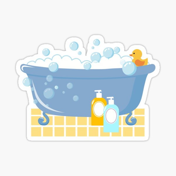 Paper & Party Supplies Paper Stickers Overgrown bathtub die cut sticker