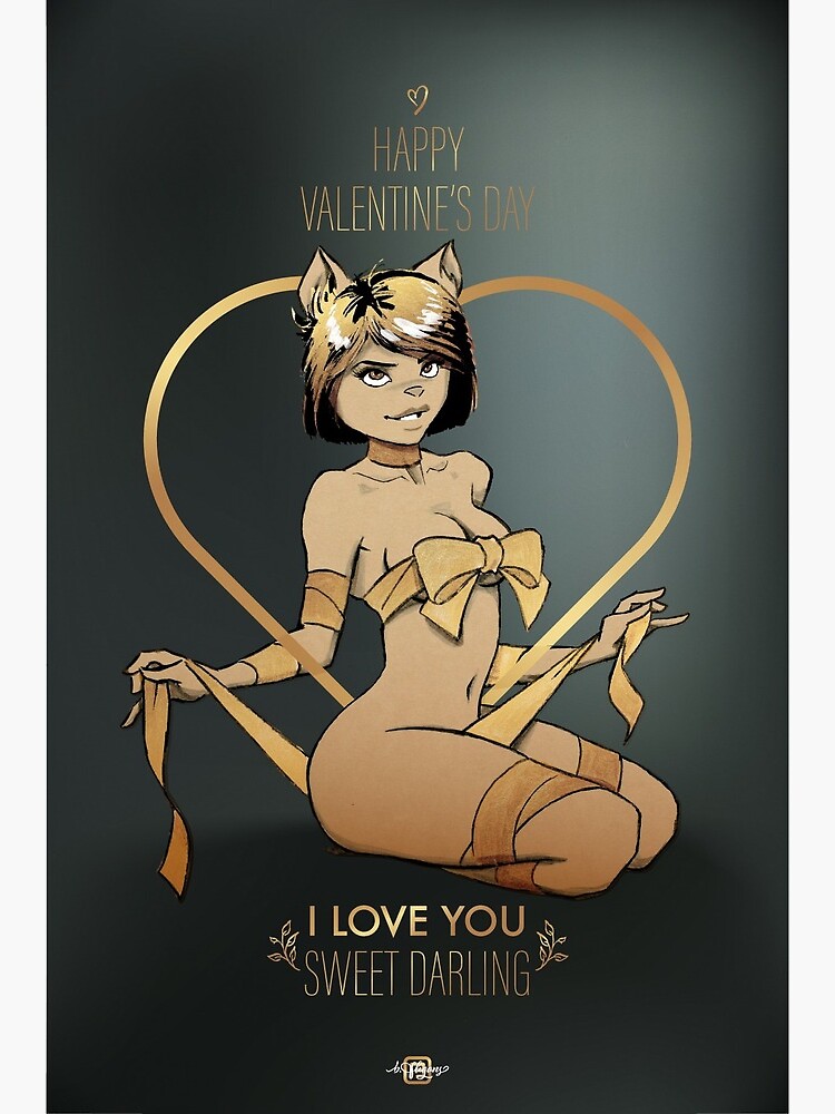 Thumbnail 2 of 2, Greeting Card, Valentine’s day card designed and sold by fligans.