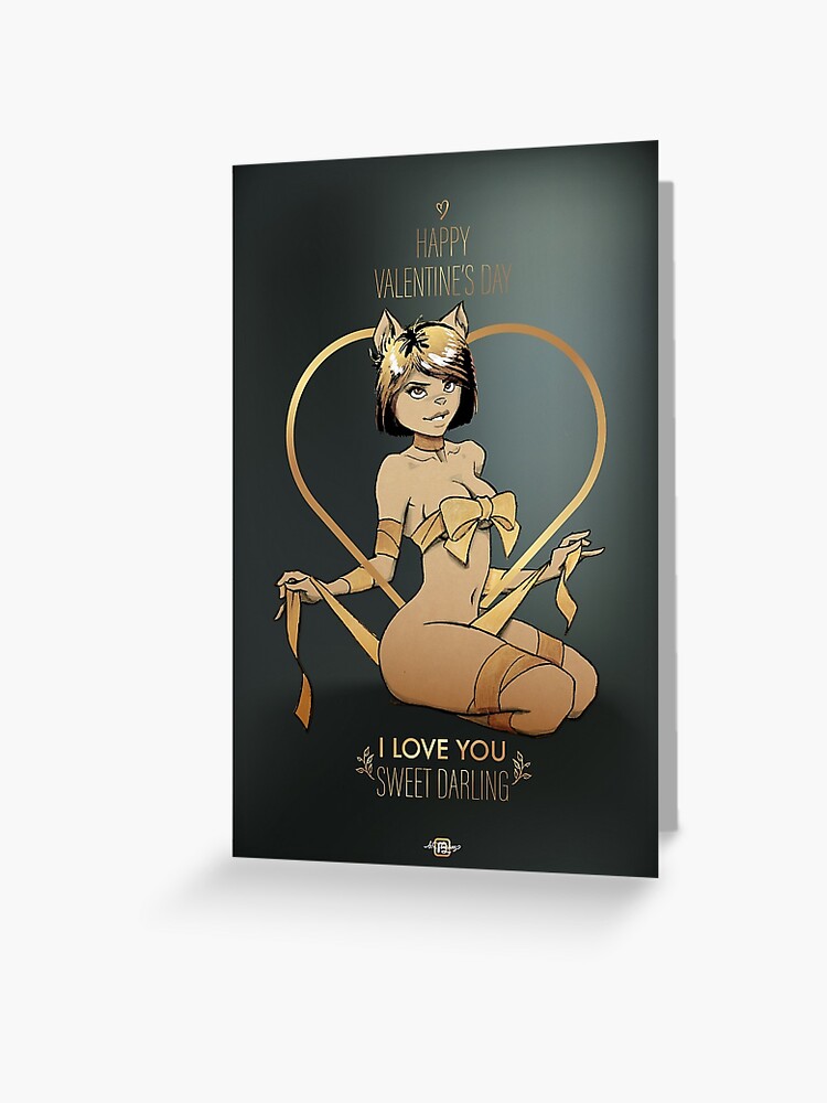 Thumbnail 1 of 2, Greeting Card, Valentine’s day card designed and sold by fligans.