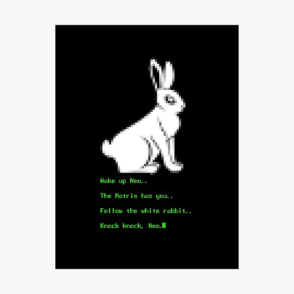 Item preview, Wake up Neo, Follow the White Rabbit designed and sold by McPod.