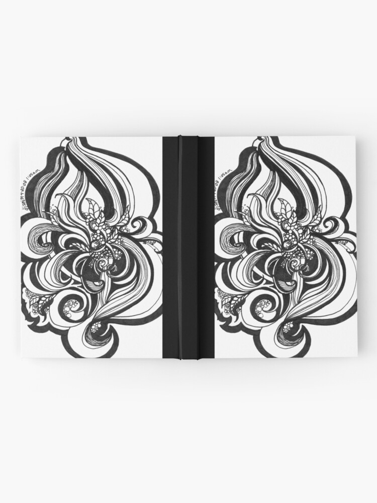 Hardcover Journal, Verdure, Ink Drawing designed and sold by Danielle Scott