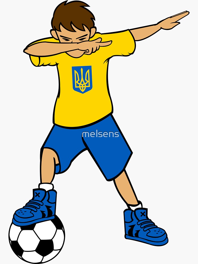 Dabbing Soccer Boy T Shirt Ukraine Ukrainians Football