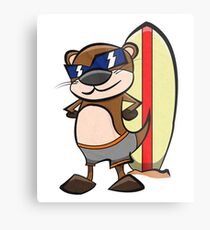 Otter - Surf - board Metallbild