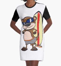 Otter - Surf - board T-Shirt Kleid