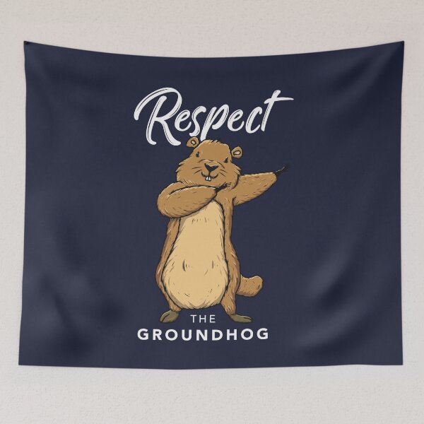Item preview, Funny Groundhog Day Art Dabbing Respect The Groundhog Art designed and sold by melsens.