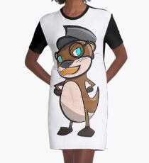 Otter Detektiv Inspektor T-Shirt Kleid