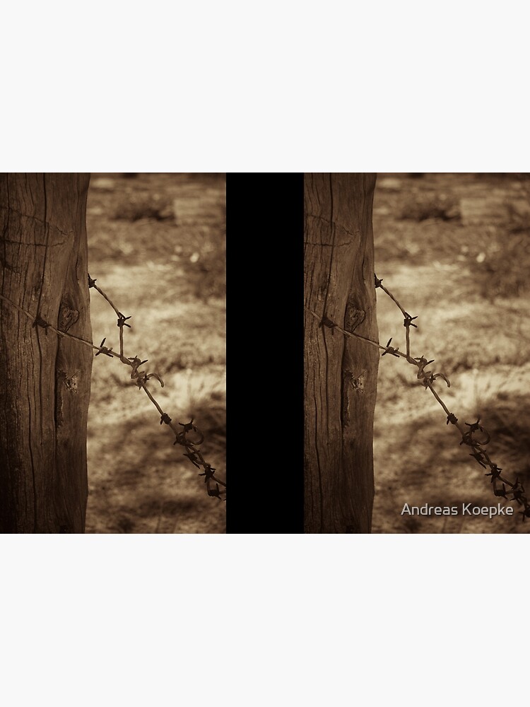 Old barbed wire - sepia by mistered