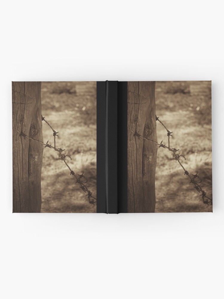 Alternate view of Old barbed wire - sepia Hardcover Journal