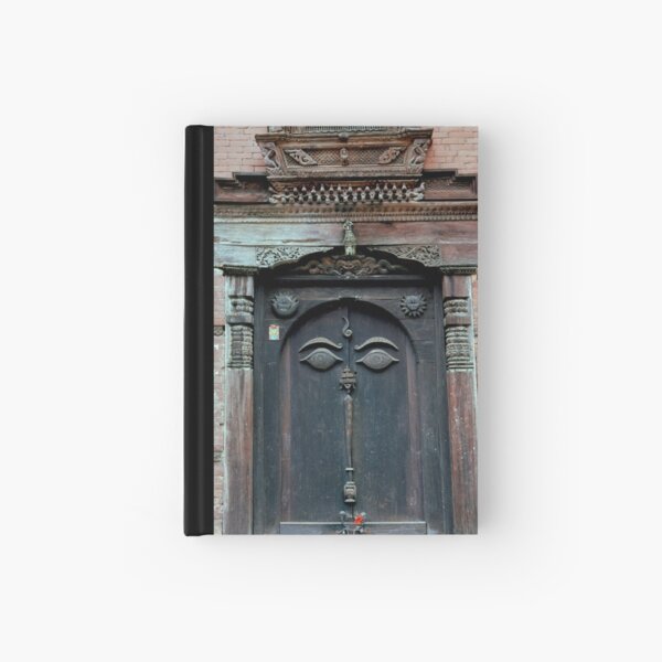 Buddha's Eyes on Nepalese Door Hardcover Journal