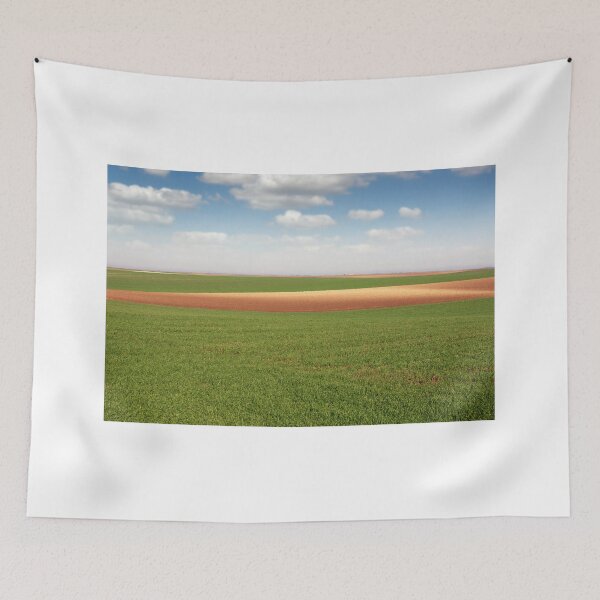 Item preview, green wheat field landscape spring season agriculture designed and sold by goceris.