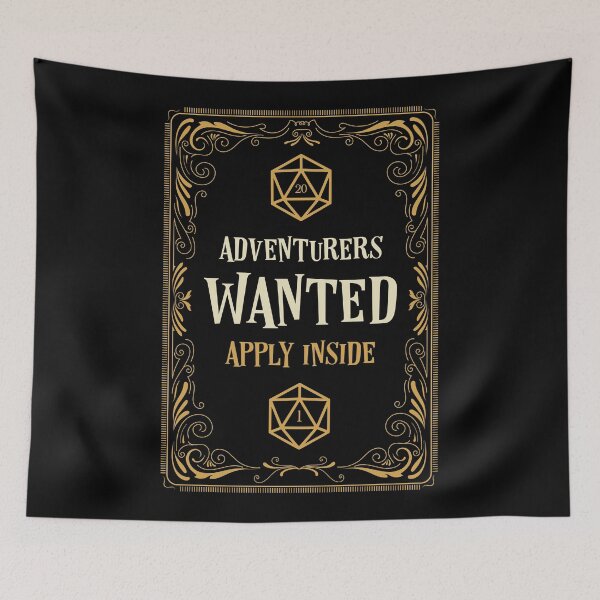 Item preview, Adventurers Wanted Apply Inside RPG designed and sold by pixeptional.