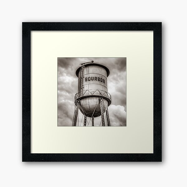 Item preview, Bourbon Sepia Whiskey Water Tower Barrel and Cloudy Skies designed and sold by Gregory Ballos.