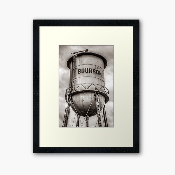 Item preview, Unique Whiskey Bourbon Barrel Water Tower - Sepia designed and sold by Gregory Ballos.